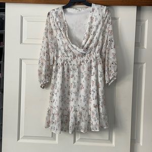 White floral dress